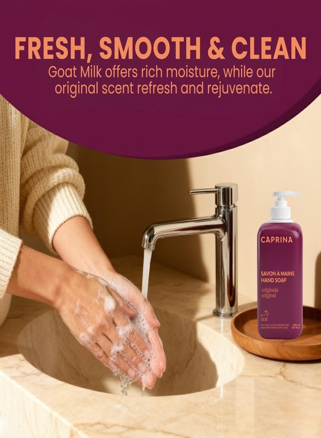 كابرينا صابون سائل لليدين من كابرينا، حليب الماعز الطازج، 500 مل، تركيبة أصلية، منظف يومي لطيف لليدين - Image 4